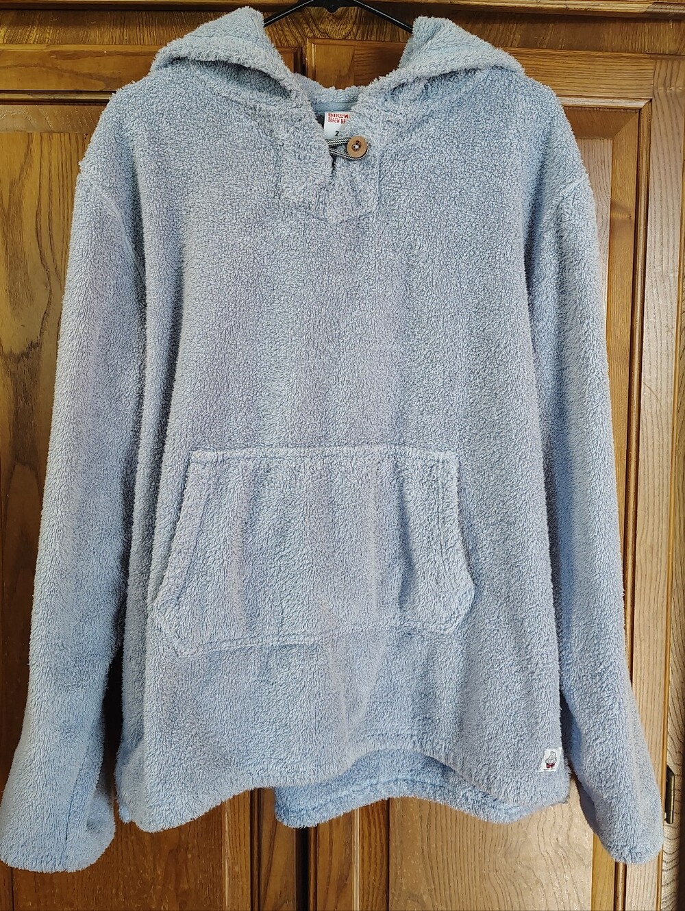 Birdwell Beach Britches Hoodie Men's 2XL Light Blue Terry Cloth Pullover Cotton